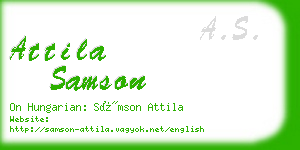 attila samson business card